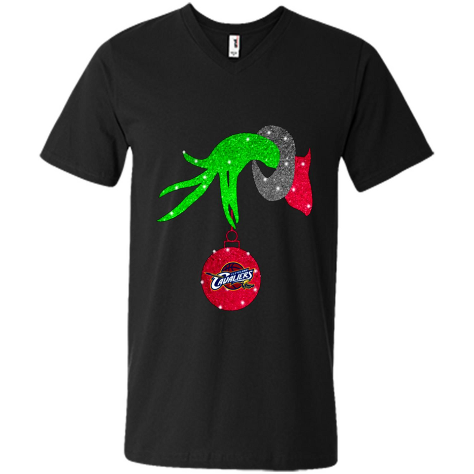 GRINCH HAND HOLDING CLEVELAND CAVALIERS GLITTER CHRISTMAS PINGPONG