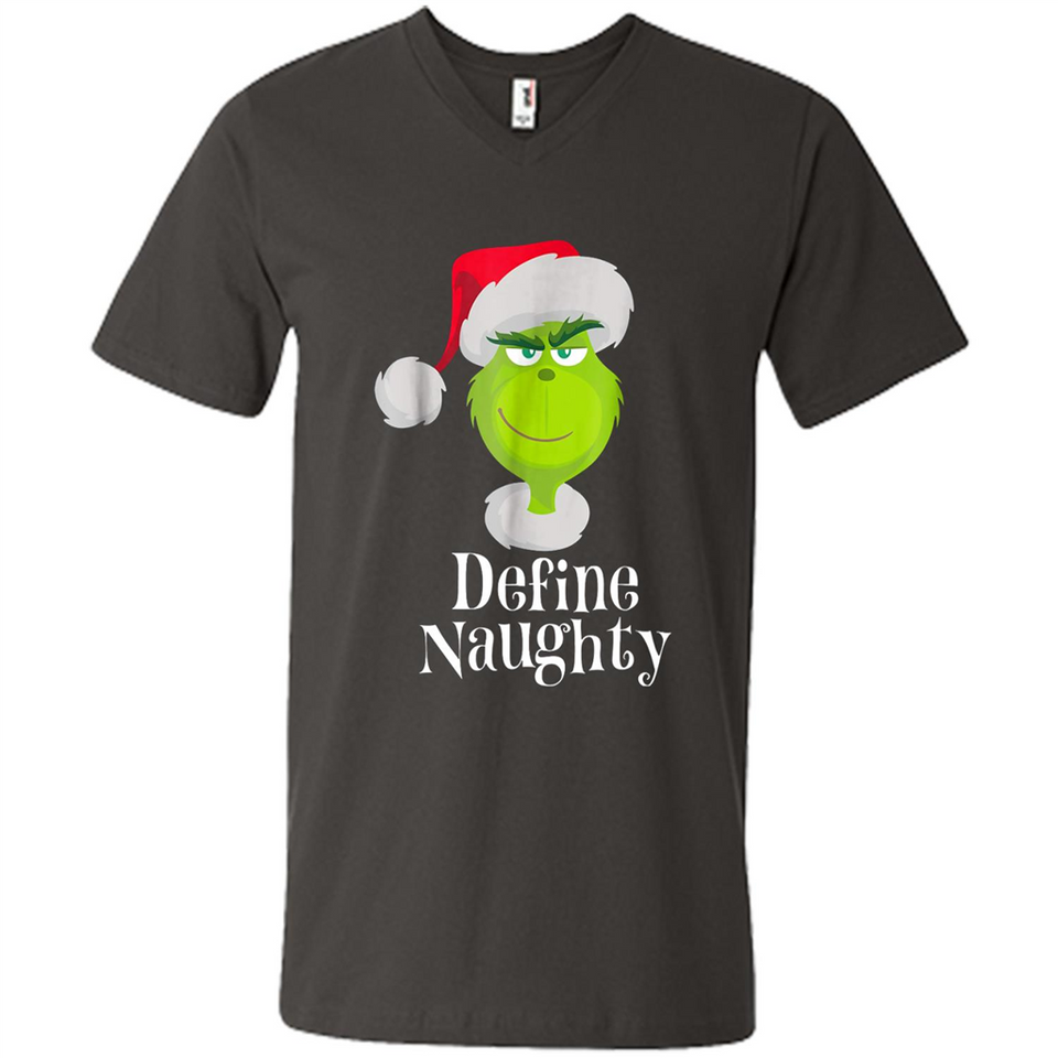 Santa Grinch Define Naughty Christmas Sweatshirt - Men's V-Neck