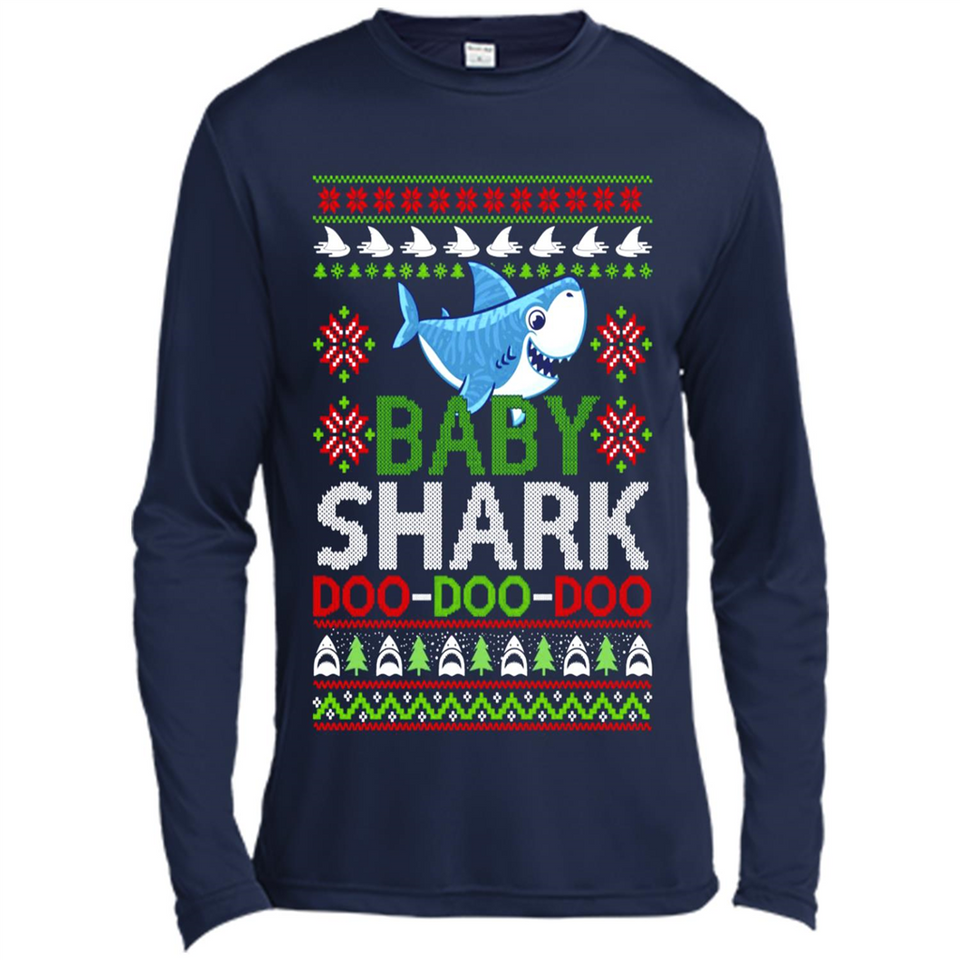 Baby shark Doo Doo Doo Christmas - Canvas Long Sleeve T-Shirt