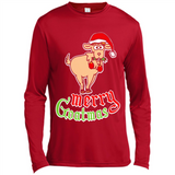 Christmas Merry Goatmas Goat Shirt Santa Hat - Canvas Long Sleeve T-Shirt