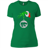 Amazing Kansas State Wildcats Glitter Grinch Monogram Ornament Christmas Gift - Ladies' Boyfriend T-Shirt