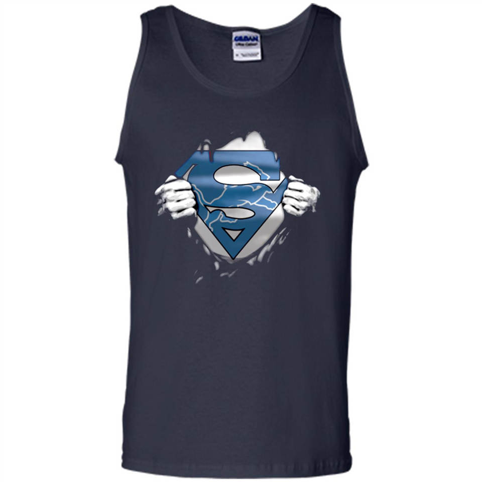 Detroit Lions And Superman Fans - Tank Top