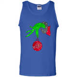 GRINCH HAND HOLDING ATLANTA BRAVES GLITTER CHRISTMAS PINGPONG