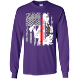 Paradise California Firefighter Thin Red Line Funds Youth T-Shirt PINGPONG - Long Sleeve T-Shirt