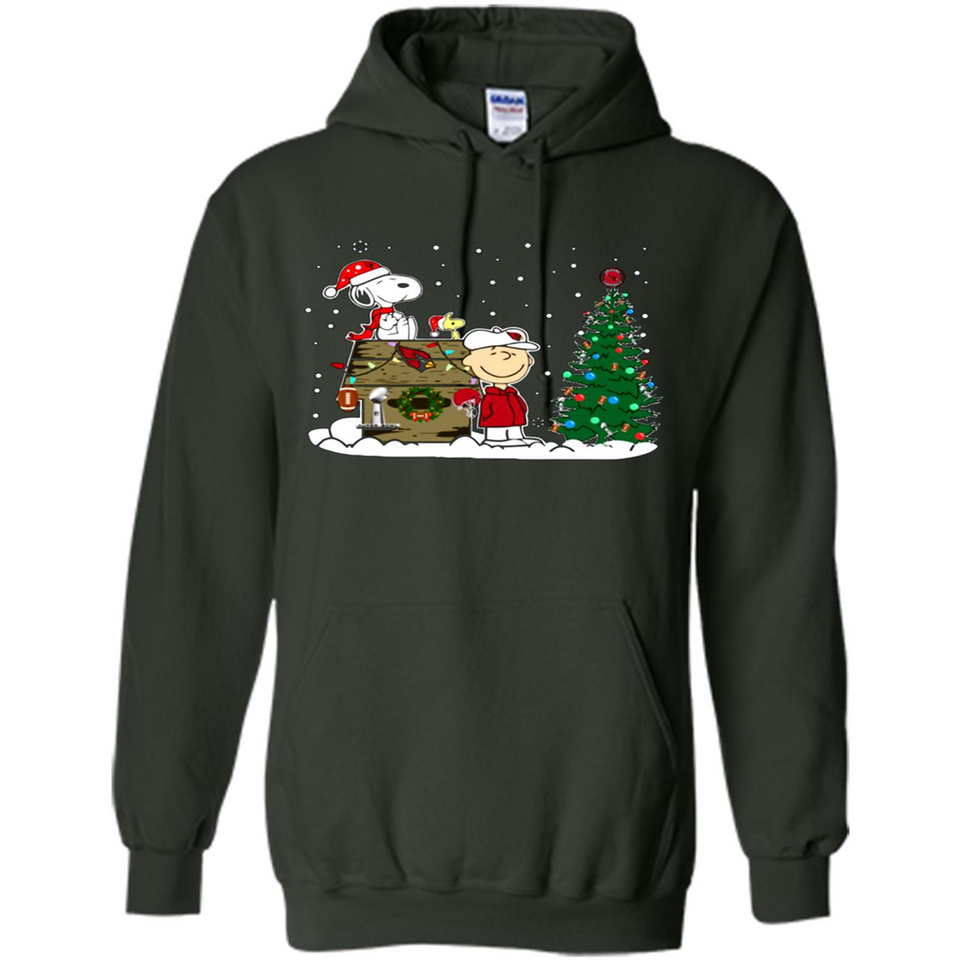 Arizona Cardinals Snoopy The Peanuts Movie Christmas Football Super Bowl pingpong - Hoodie