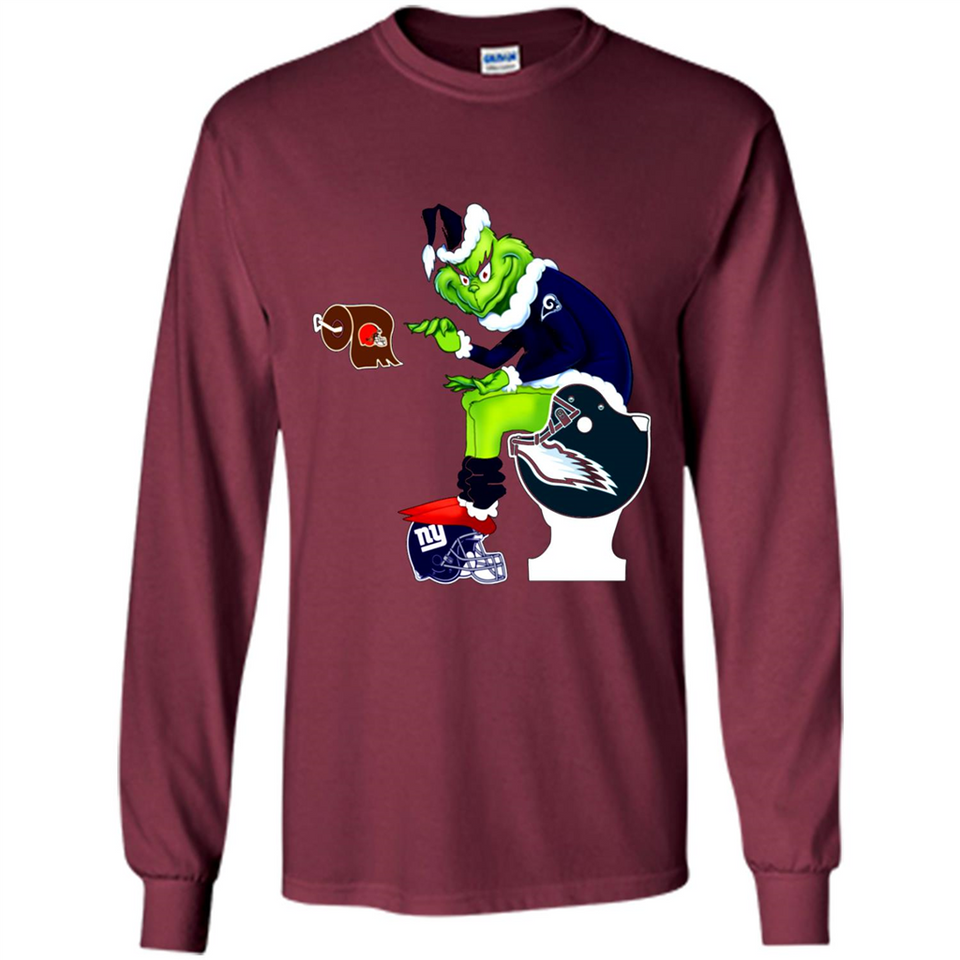 Los Angeles Rams Toilet Grinch Santa Claus Football Fan PINGPONG