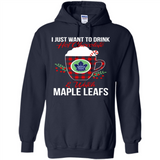 I Just Want To Drink Hot Chocolate & Watch Toronto Maple Leafs Ugly Christmas Sweater PINGPONG