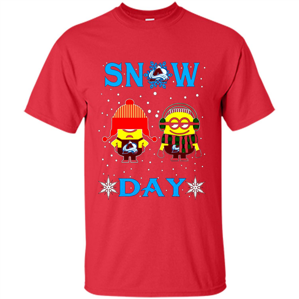 Snow Day Shirt For Colorado Avalanche Vs Minion Fans pingpong