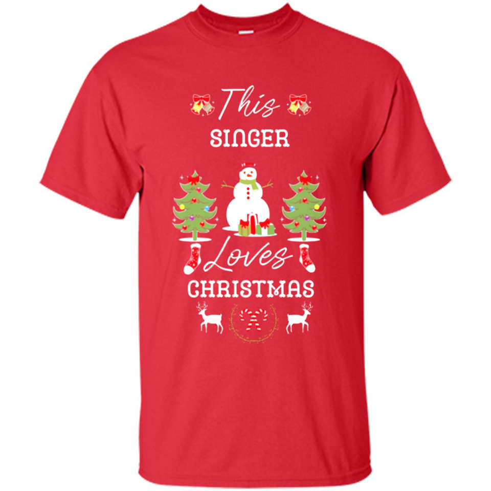 This Singer Loves Christmas Tree Shirt with Snowman