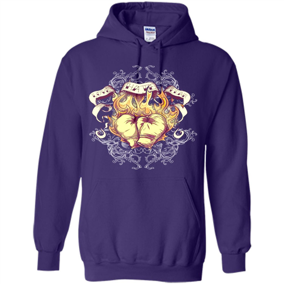 Love Hate Fear Boxing - Martial Art Fighting - Hoodie