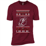Christmas Ugly Sweater Fishing Ugly Christmas Sweater - Premium Short Sleeve T-Shirt