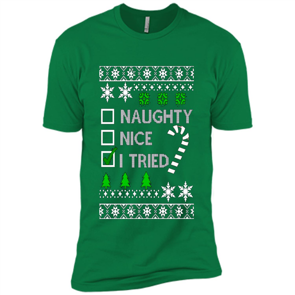 Naughty Nice I Tried Christmas sweatshirt PINGPONG
