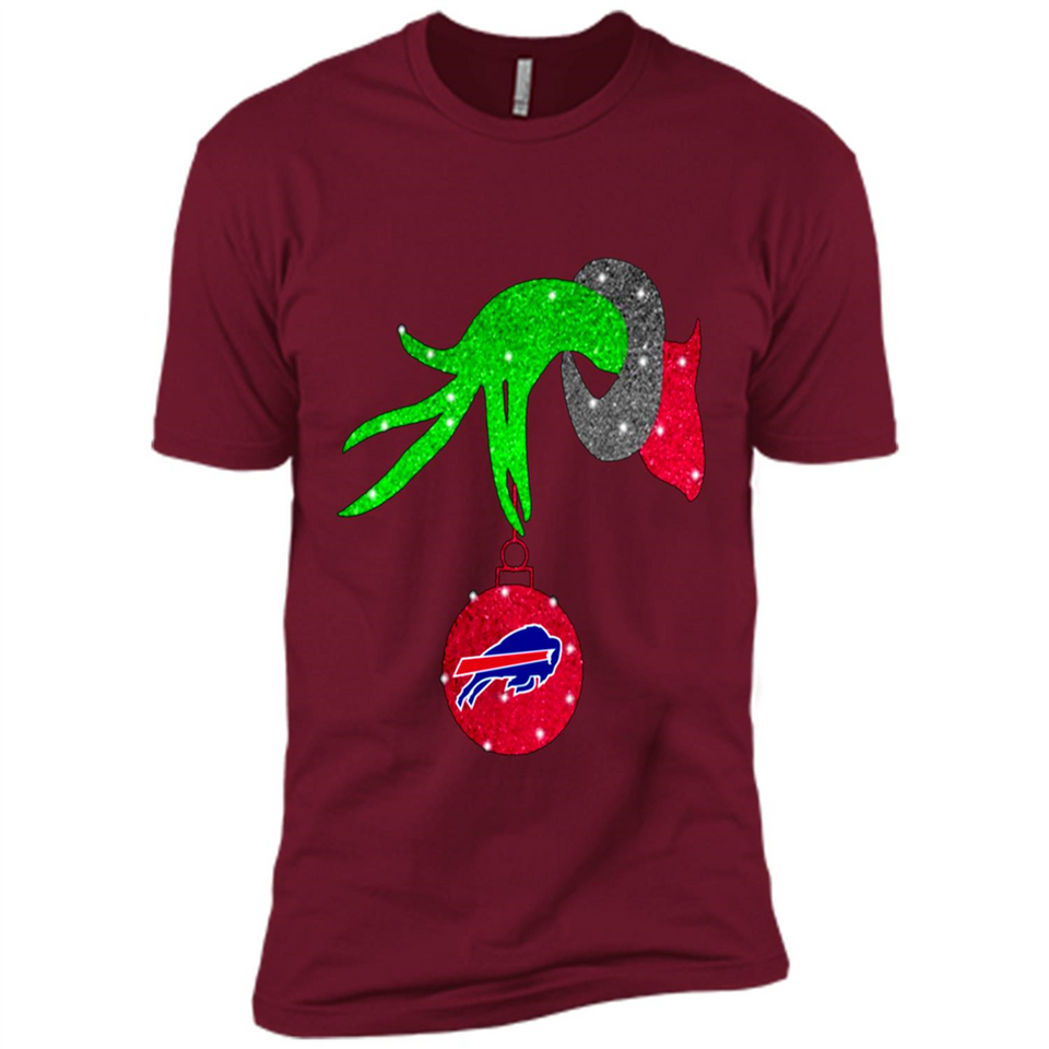 GRINCH HAND HOLDING BUFFALO BILLS GLITTER CHRISTMAS PINGPONG