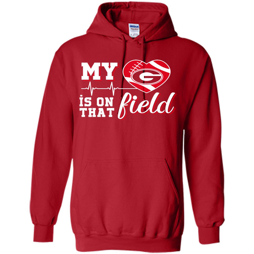 Georgia Bulldogs Football My Heart is on that Field - Hoodie