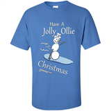 Snowman Snowboarder Tshirt Have Jolly Ollie Christmas