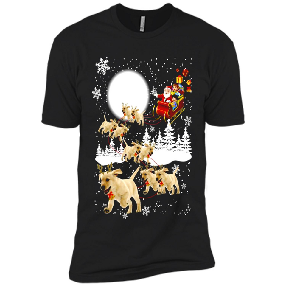 Christmas Santa Golden Retriever Sleigh For Labrador Retriever