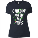 Chillin With My Ho's Funny Christmas - Ladies' Boyfriend T-Shirt