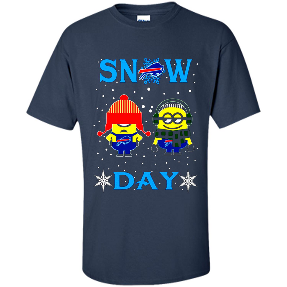 Snow Day Shirt For Buffalo Bills Vs Minion Fans pingpong