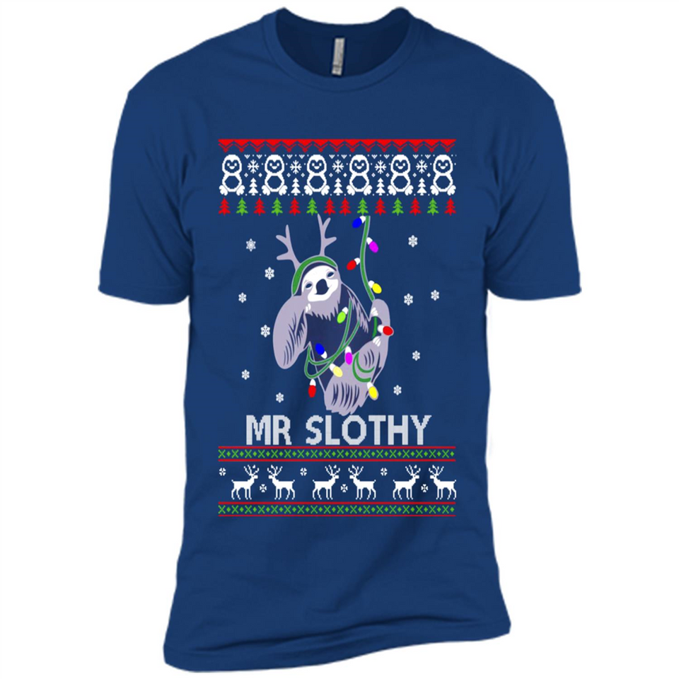 Mr Slothy Christma - Premium Short Sleeve T-Shirt