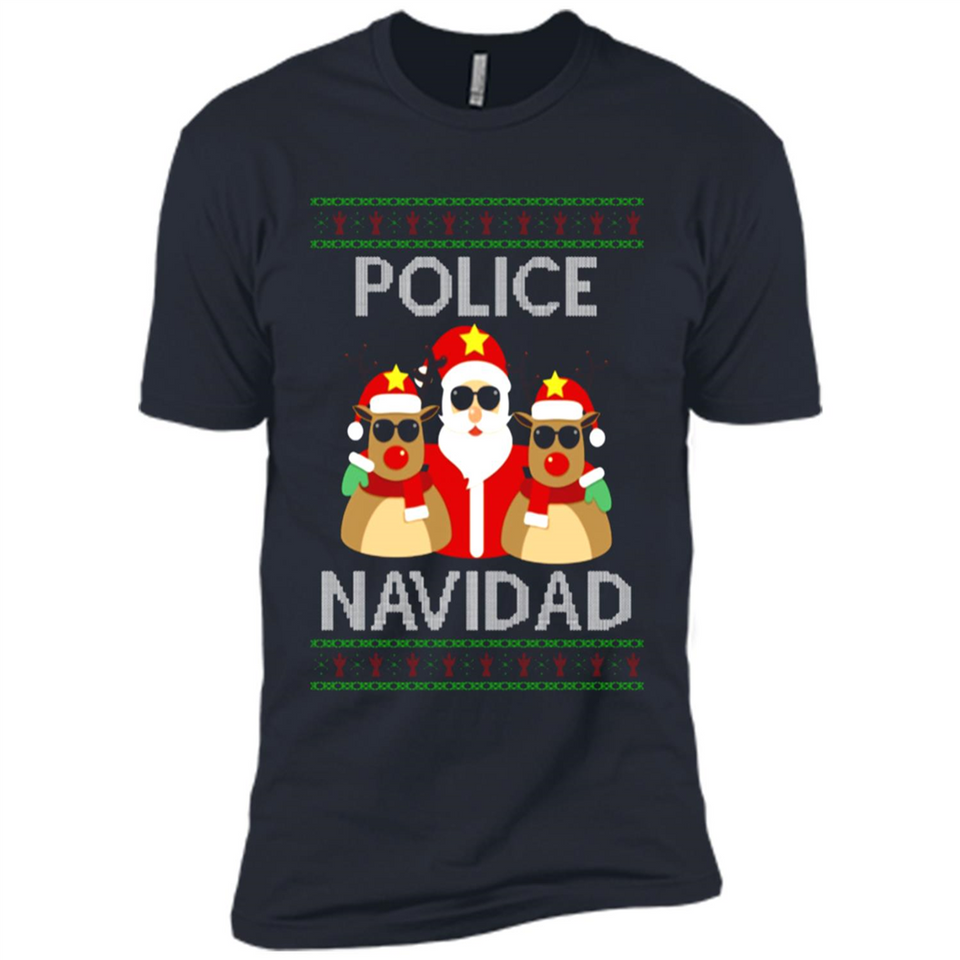 FUNNY POLICE NAVIDAD T-SHIRT Santa Christmas Party - Premium Short Sleeve T-Shirt