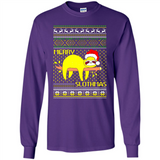 Merry Slothmas Sloth Christmas Sweater PINGPONG - Long Sleeve T-Shirt