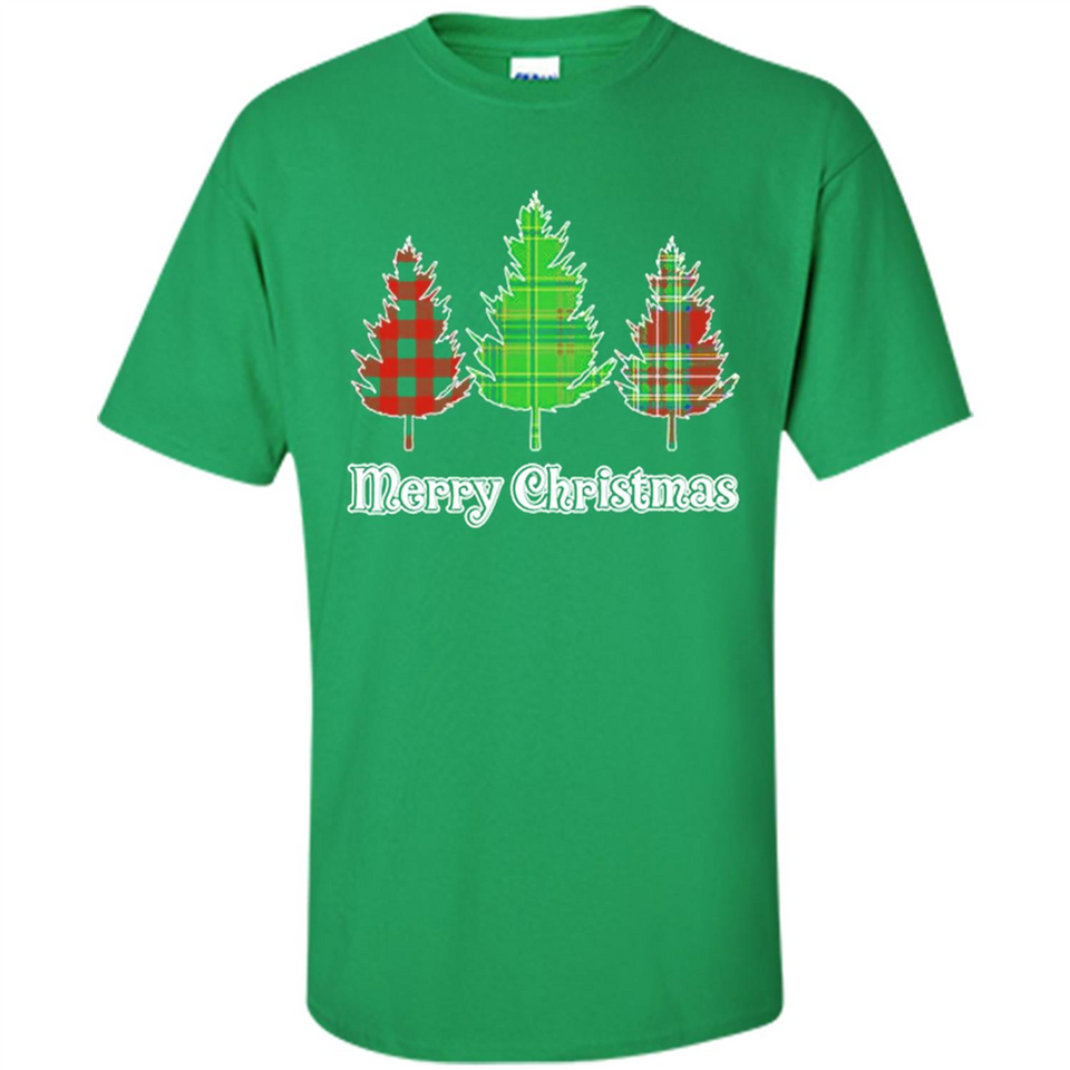 Plaid Christmas Tree Shirt Merry Christmas Plaid is Rad