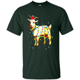 Christmas Lights Goat Wearing Santa Hat T-Shirt - Shirt