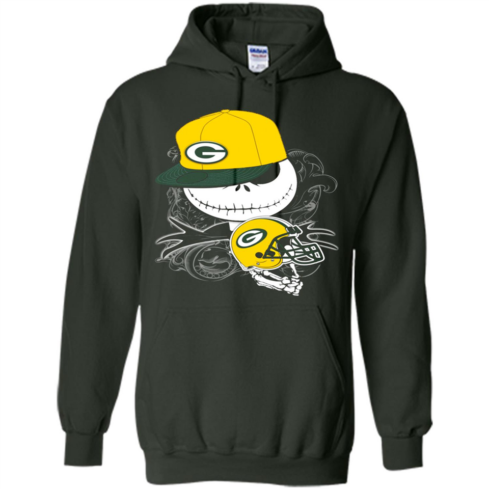 Jack Skellington The Nightmare Before Christmas-Packers Football - Hoodie