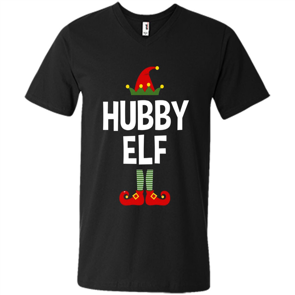 Hubby Elf Shirt - Family Matching Christmas Pajamas - Men's V-Neck