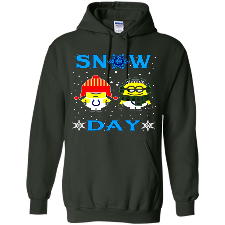 Snow Day Shirt For Indianapolis Colts Vs Minion Fans pingpong