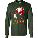 Merry Christmas Santa Claus With Big Dog sweater PINGPONG