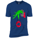 GRINCH HAND HOLDING CAROLINA PANTHER GLITTER CHRISTMAS PINGPONG