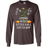 Looks Great Little Full Lotta Sap Funny Christmas Tree Mug PINGPONG - Long Sleeve T-Shirt