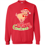 Christmas Merry Goatmas Goat Shirt Santa Hat - Sweatshirt