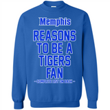 Reasons to be a Memphis Tigers Fan Complete List on Back - Sweatshirt