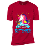 Unicorns are born in September Birthday Rainbow Gift Ladies Custom