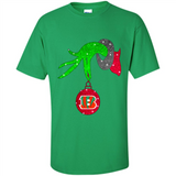 GRINCH HAND HOLDING CINCINNATI BENGALS GLITTER CHRISTMAS PINGPONG