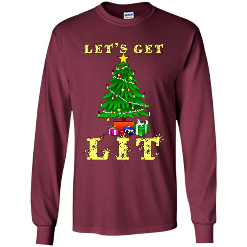 Let’s Get Lit Christmas Drinking sweater PINGPONG