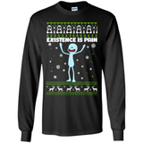 Mr Meeseeks Xistence Is Pain Ugly Christmas - Long Sleeve T-Shirt