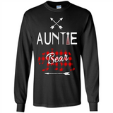 Aunt Shirt Buffalo Plaid Family Camp Bear Tee - Long Sleeve T-Shirt