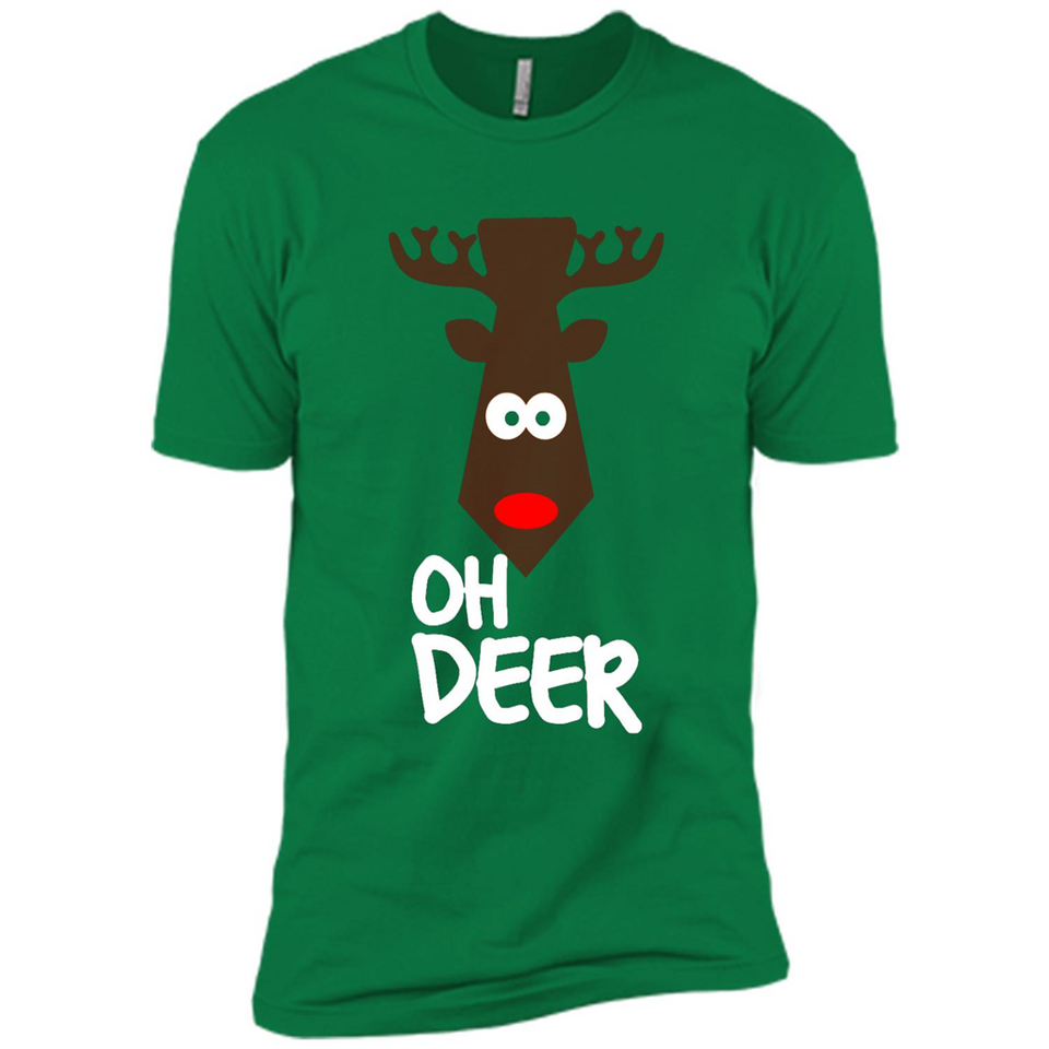 Oh Deer Christmas Reindeer Black mugs PINGPONG - Premium Short Sleeve T-Shirt
