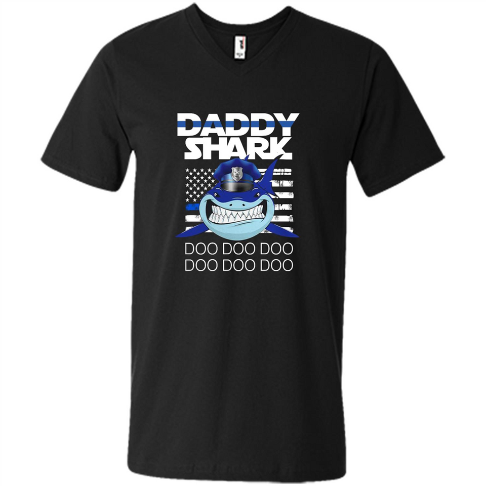 Police Daddy Shark Blue Line Tee