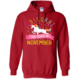 Unicorns Are Born In November T Shirt Hoodie Sweater