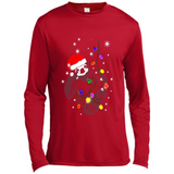 Cute Christmas Choloepus Sloth Santa Led Light Mug - Canvas Long Sleeve T-Shirt