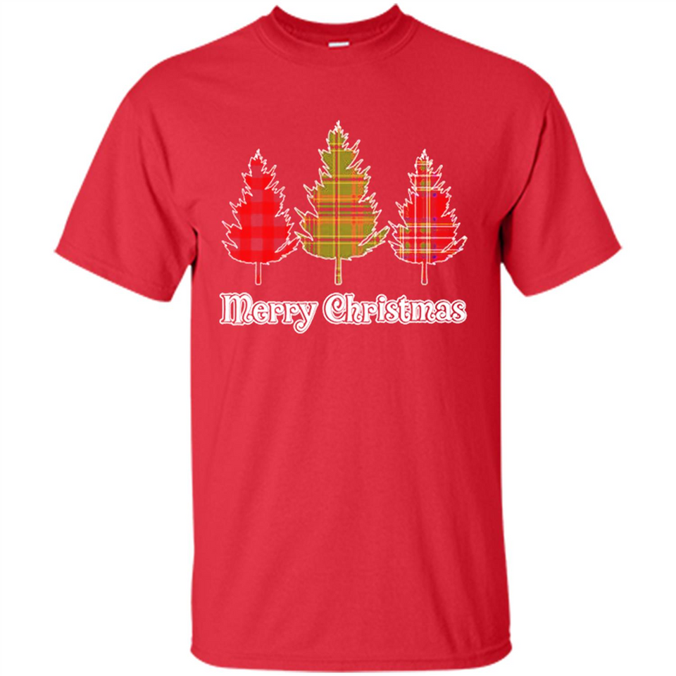 Plaid Christmas Tree Shirt Merry Christmas Plaid is Rad