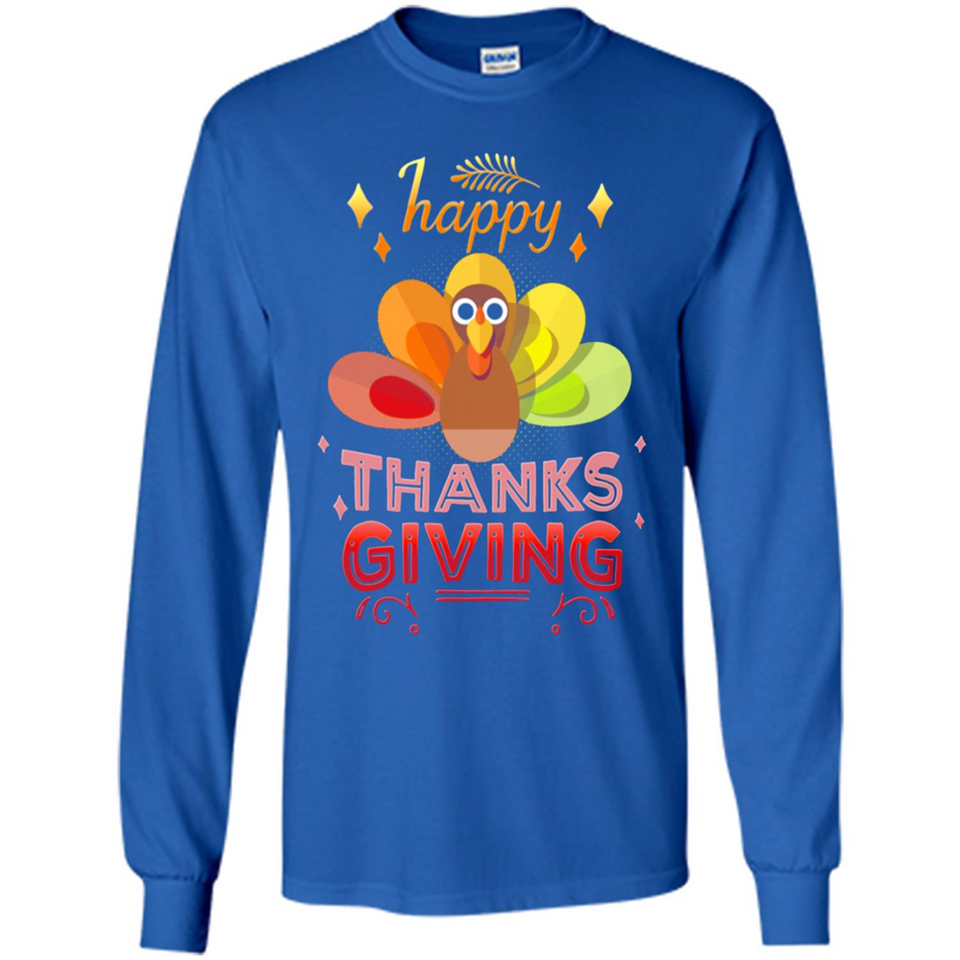 Happy Thanksgiving Turkey Day Colorful Cute