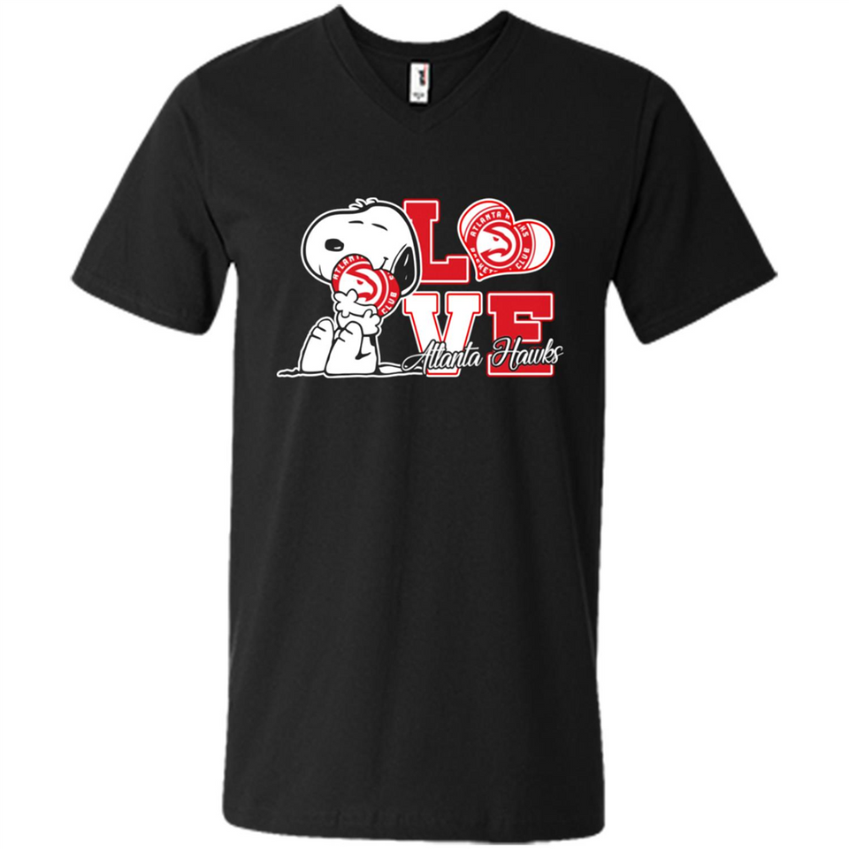Snoopy loves NBA Atlanta Hawks - Men's V-Neck
