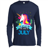 Unicorns are born in July Birthday Rainbow Gift Ladies Custom