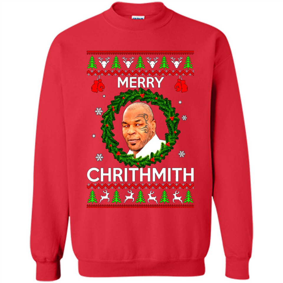 Mike Tyson Merry Chritmith Christmas Sweatshirt PINGPONG