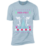 Mermaid Mer-Fect Ugly Christmas Sweater - Premium Short Sleeve T-Shirt